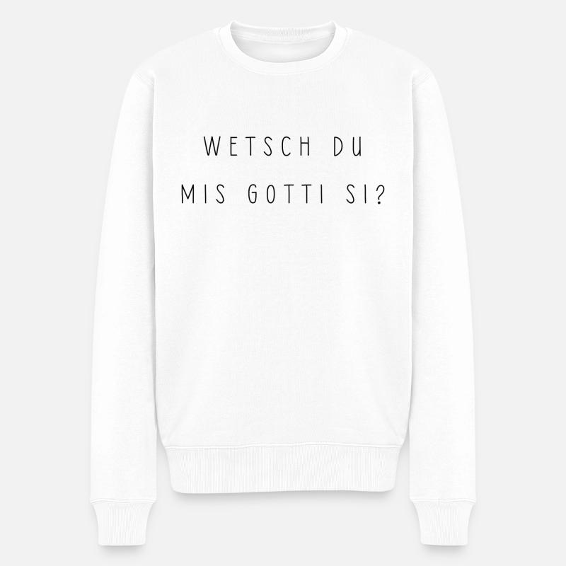 Gotti - Männer Premium Bio Pullover - Weiß