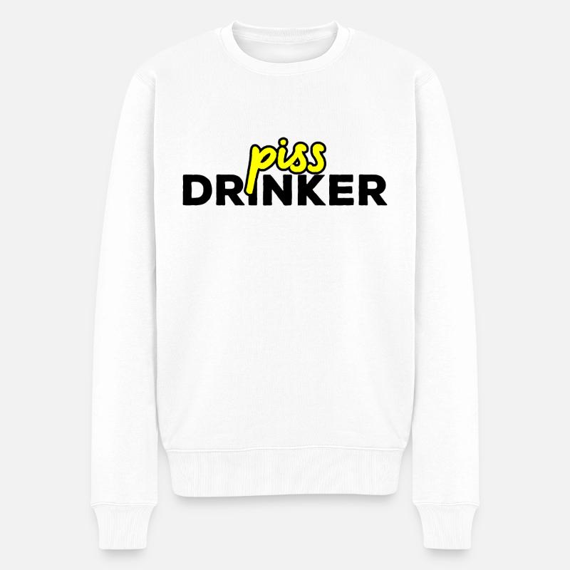 Piss Drinker 16 - Männer Premium Bio Pullover - Weiß