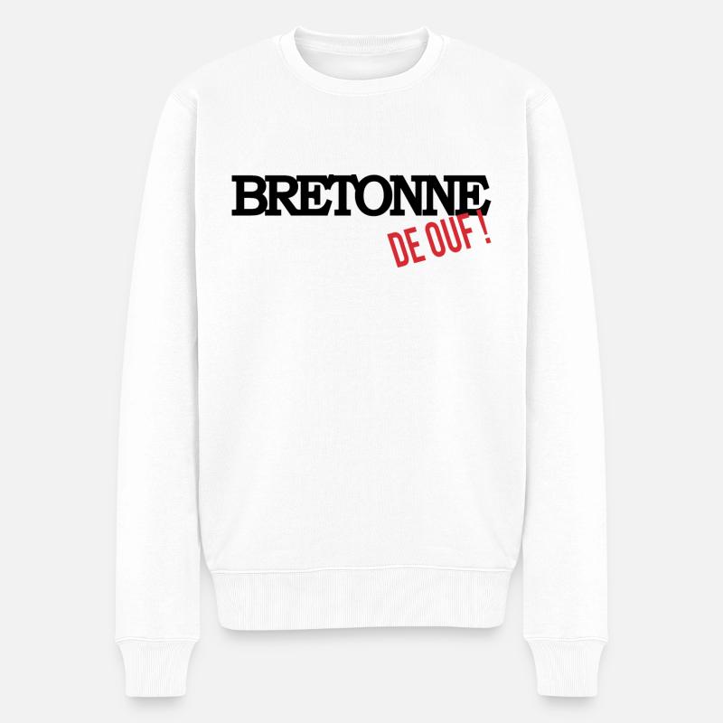 Bretonne de ouf - Pull Premium bio Homme - blanc