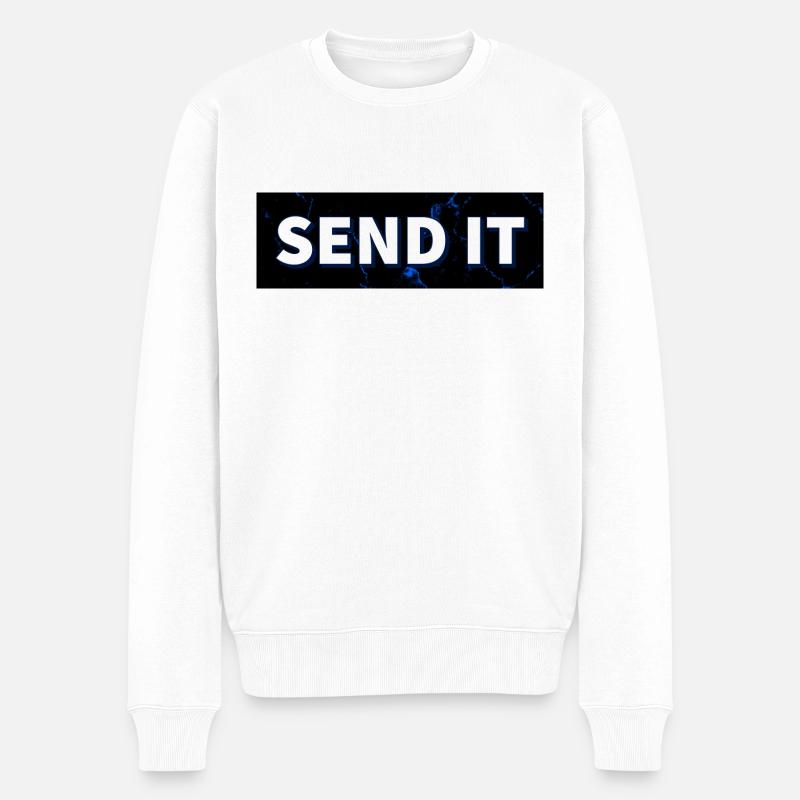 Logo de la boîte SEND IT - Pull Premium bio Homme - blanc