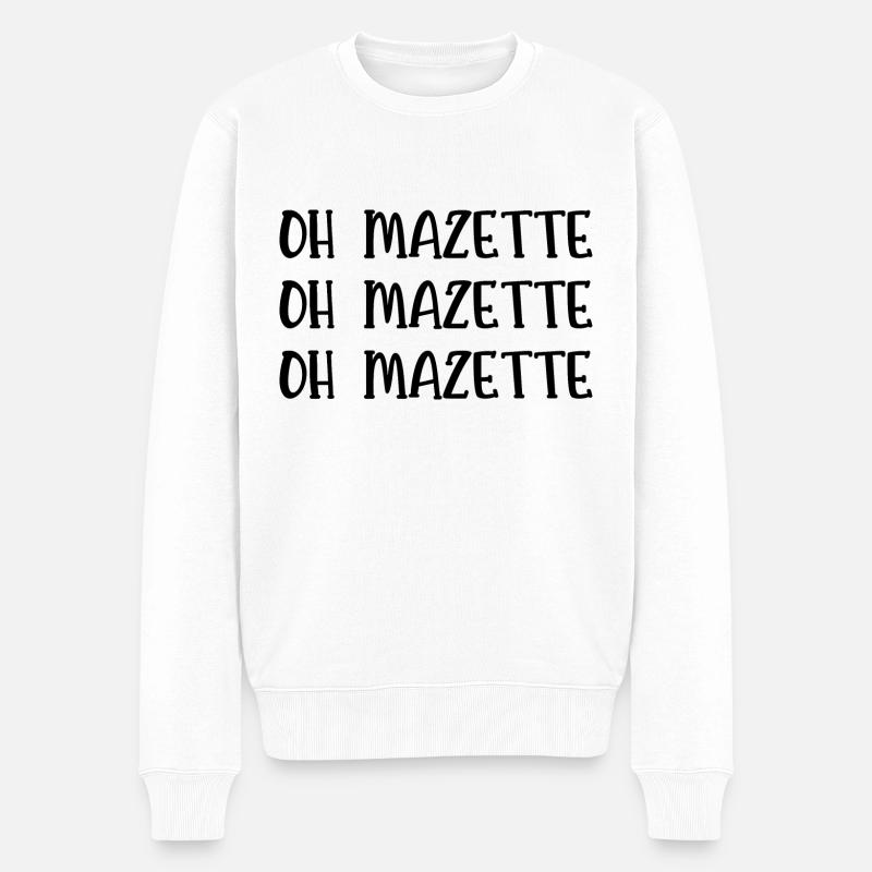 oh mazette oh mazette oh mazette - Pull Premium bio Homme - blanc