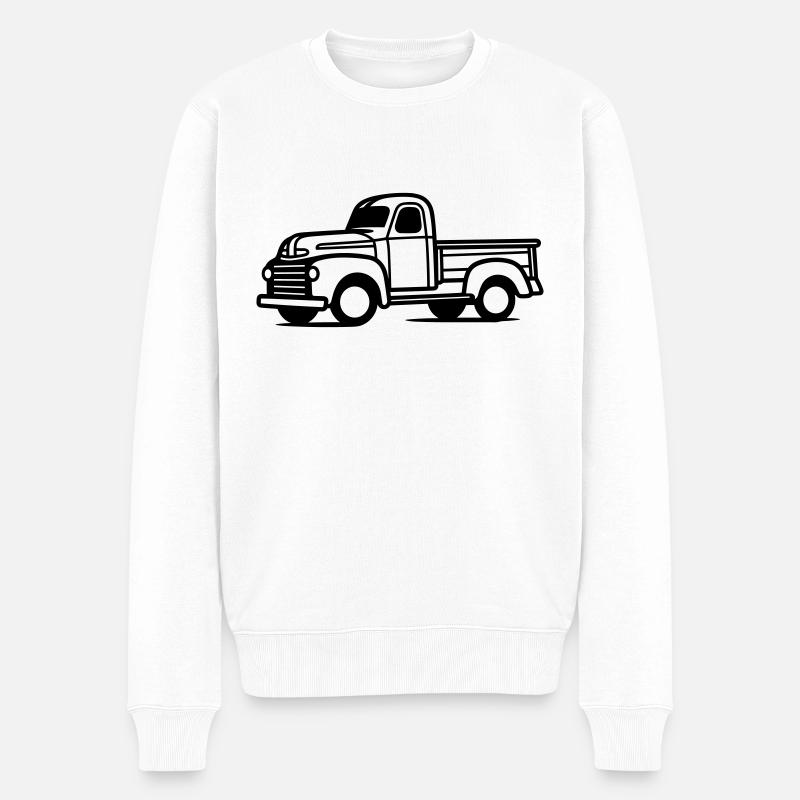 Lkw - Männer Premium Bio Pullover - Weiß