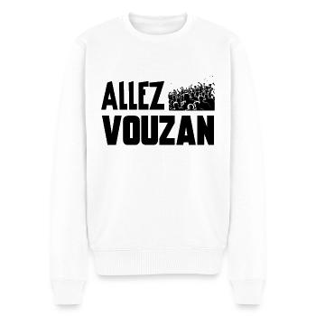 allez vouzan - Pull Premium bio Homme - blanc - Devant - Thijin (182cm)