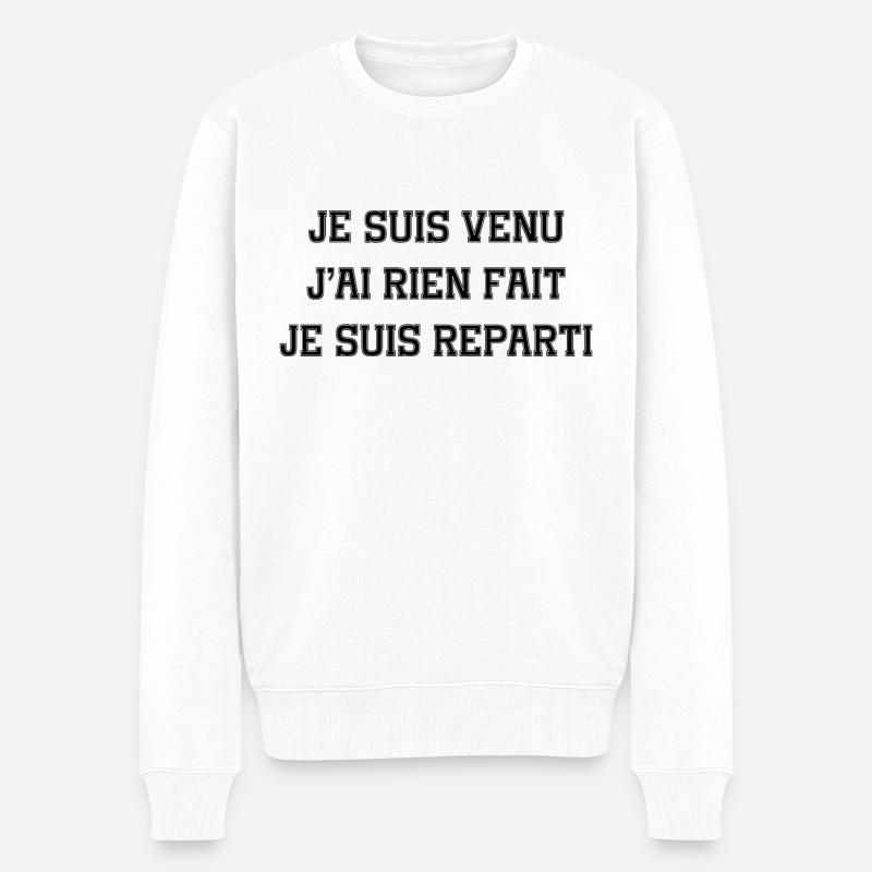 je suis venu - Pull Premium bio Homme - blanc