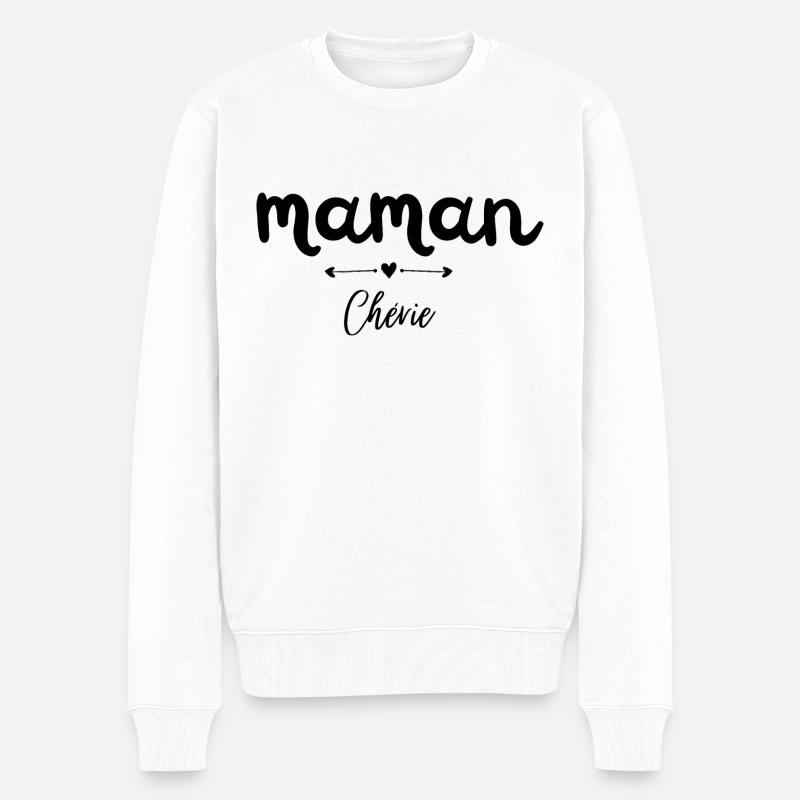 Mama Liebling - Männer Premium Bio Pullover - Weiß