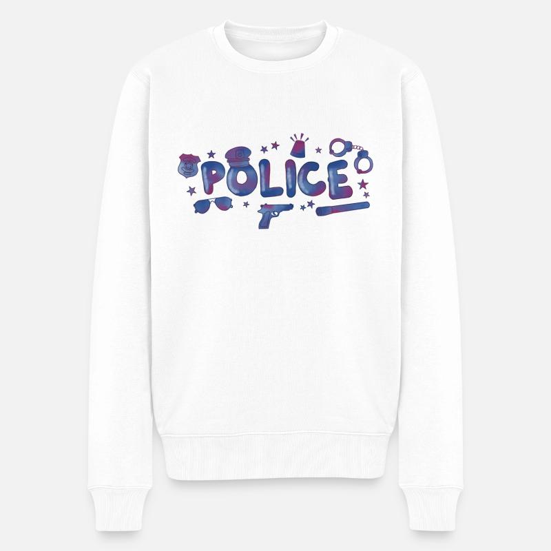 Police - Männer Premium Bio Pullover - Weiß