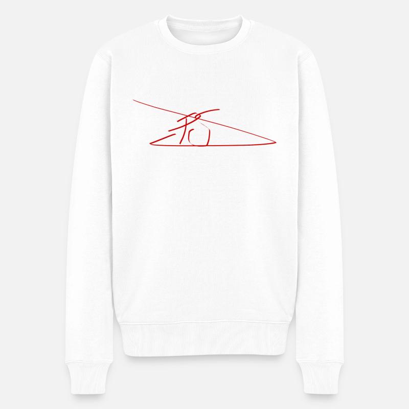 P/S Unterschrift - Männer Premium Bio Pullover - Weiß