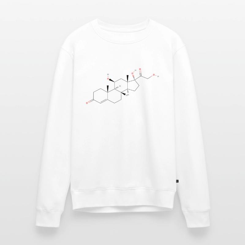 Molécule de cortisol - Formule structurale colorée Pull Premium bio Homme