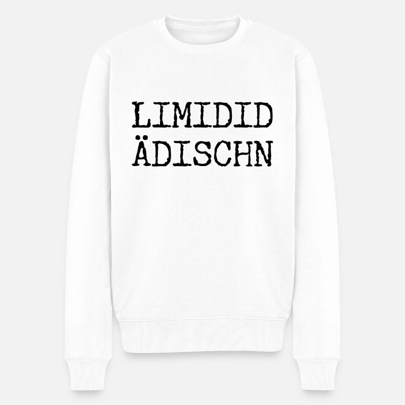 Limited Edition sächsisch Limidid Ädischn - Spruch - Männer Premium Bio Pullover - Weiß