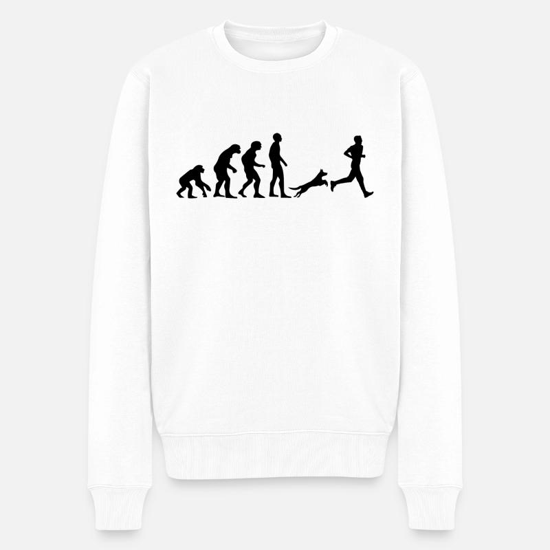 Hund Dog - Männer Premium Bio Pullover - Weiß