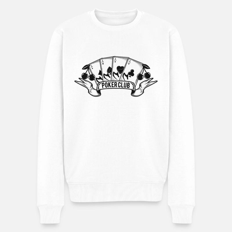 Boardgame Chess Backgammon Game Night - Men's Premium Organic Jumper - white