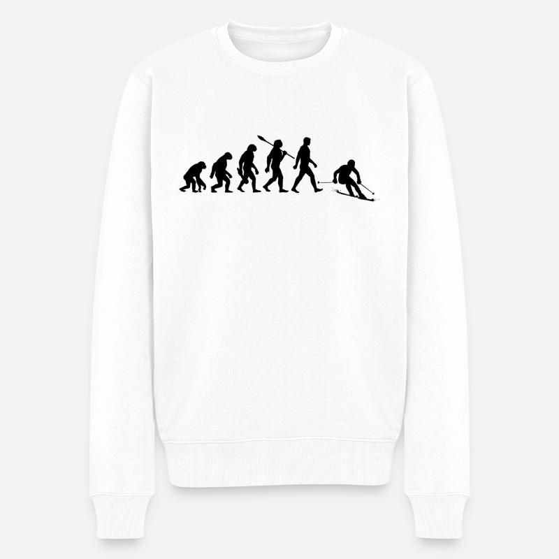 Evolution Ski Skieurs - Pull Premium bio Homme - blanc