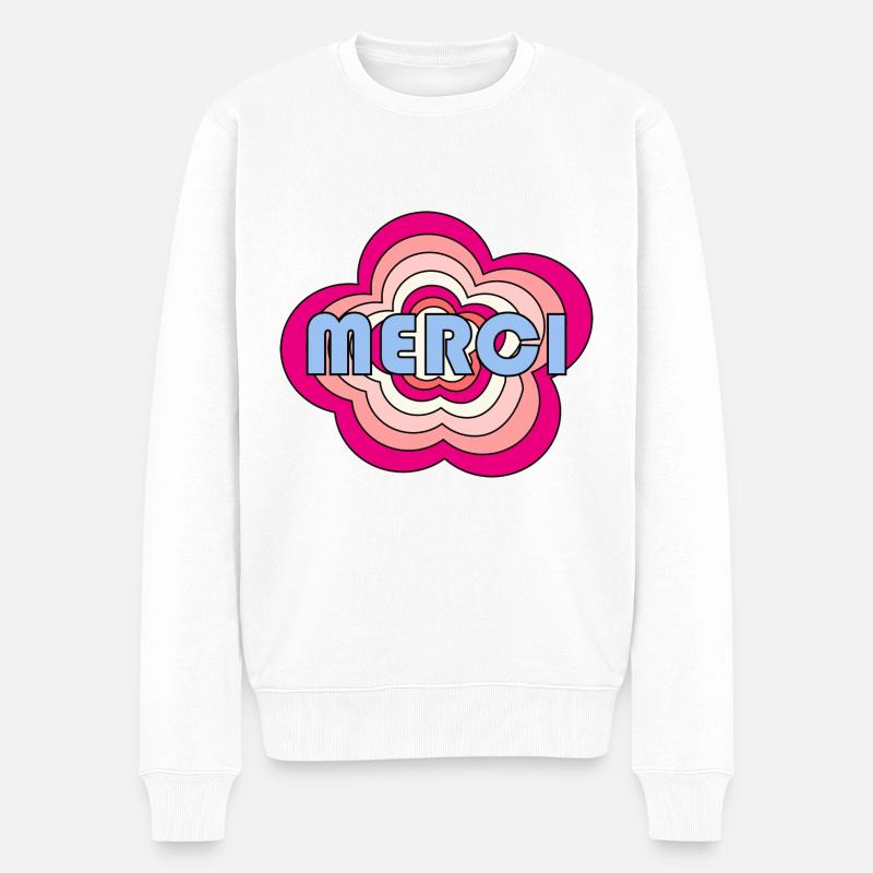 MAÎTRESSE. MAITRE. MERCI. MERCI MAÎTRESSE - Pull Premium bio Homme - blanc