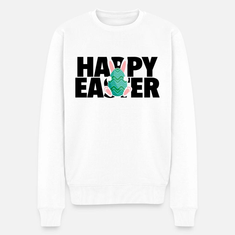 Joyeuse Pâques / Happy Easter - Pull Premium bio Homme - blanc