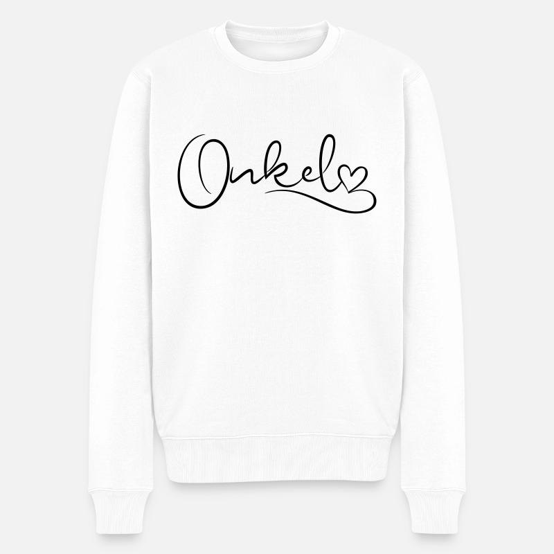 Oncle Font avec Coeur - Pull Premium bio Homme - blanc