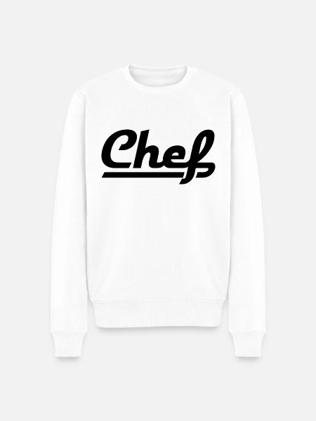 Chef - Männer Premium Bio Pullover - Weiß