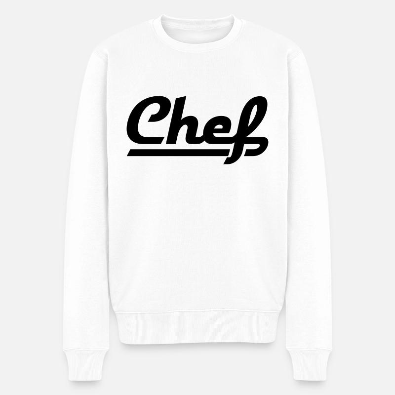 Chef - Männer Premium Bio Pullover - Weiß