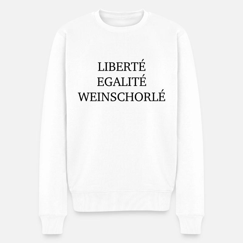 Weinschorle - Männer Premium Bio Pullover - Weiß