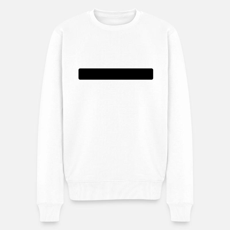 Rayures noires - Pull Premium bio Homme - blanc