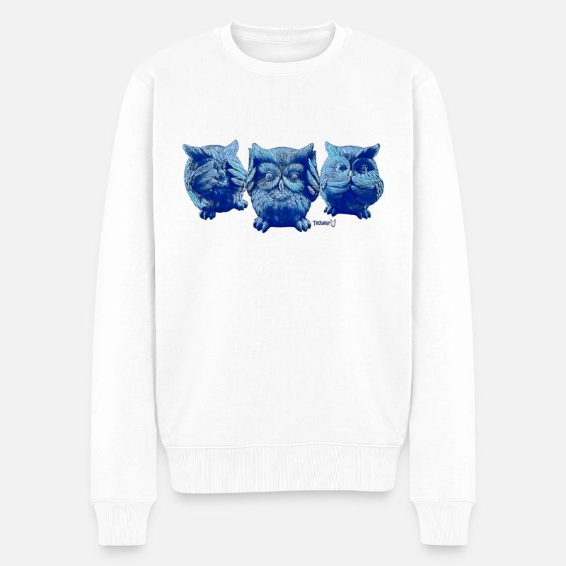 Voir Non - Pull Premium bio Homme - blanc