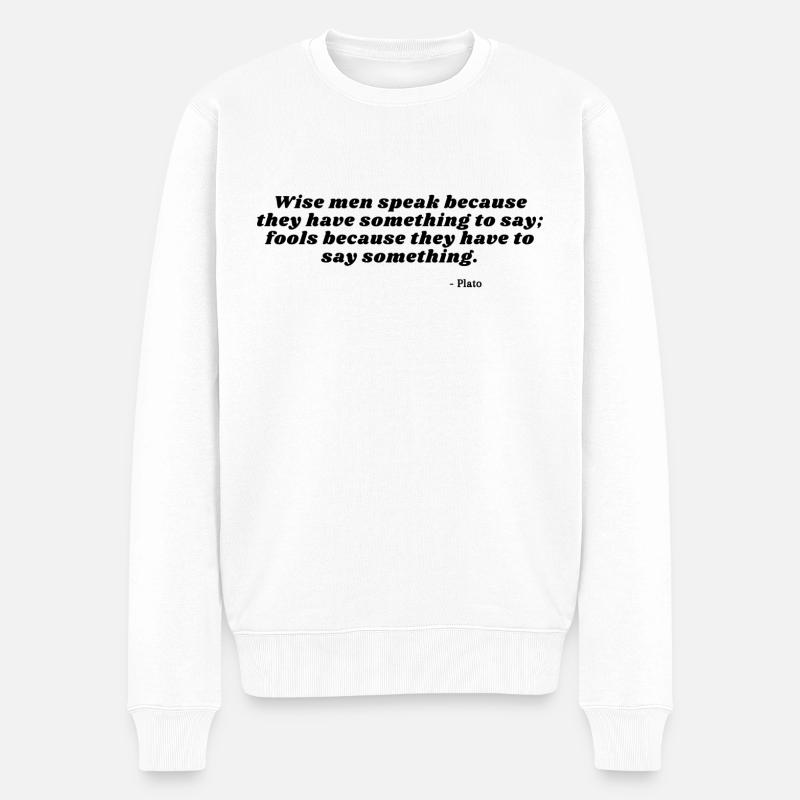 Sages et imbéciles - Pull Premium bio Homme - blanc