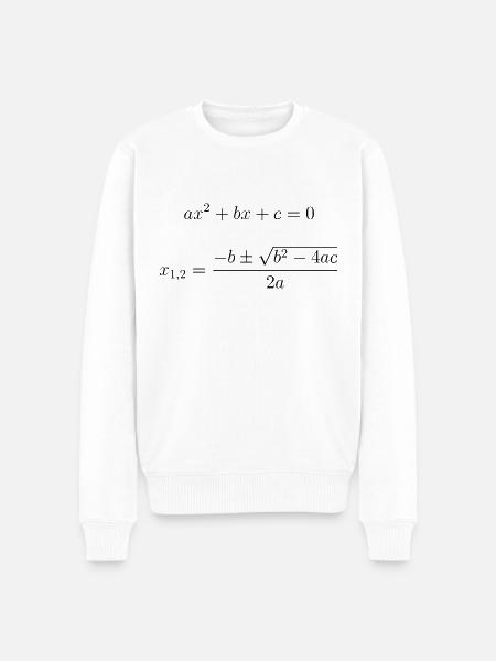 quadratic equation - Men's Premium Organic Jumper - white