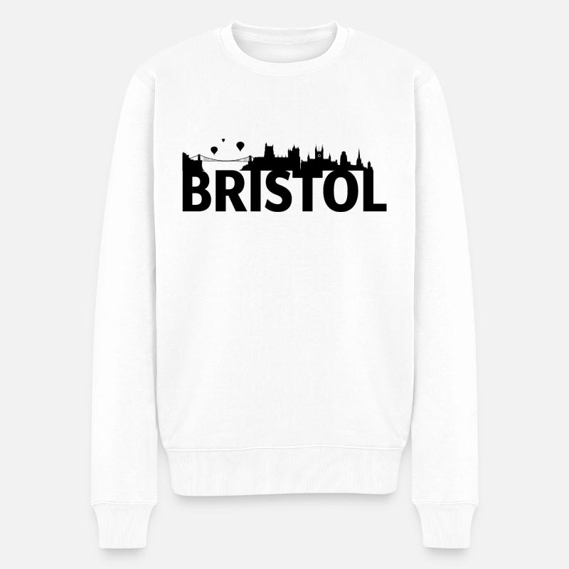Bristol Angleterre capitale Skyline UK - Pull Premium bio Homme - blanc