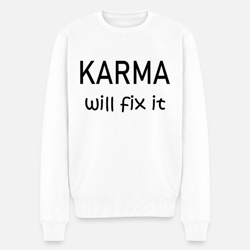 Karma va le réparer - Pull Premium bio Homme - blanc