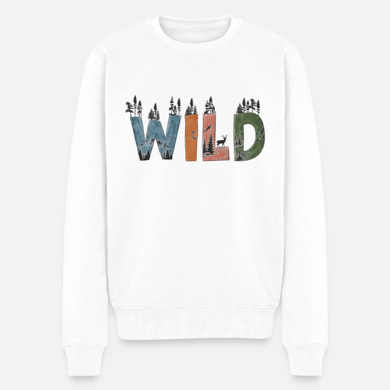 Nature sauvage - Pull Premium bio Homme - blanc