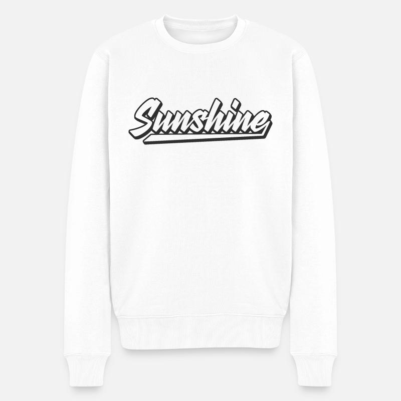 Sunshine - Männer Premium Bio Pullover - Weiß