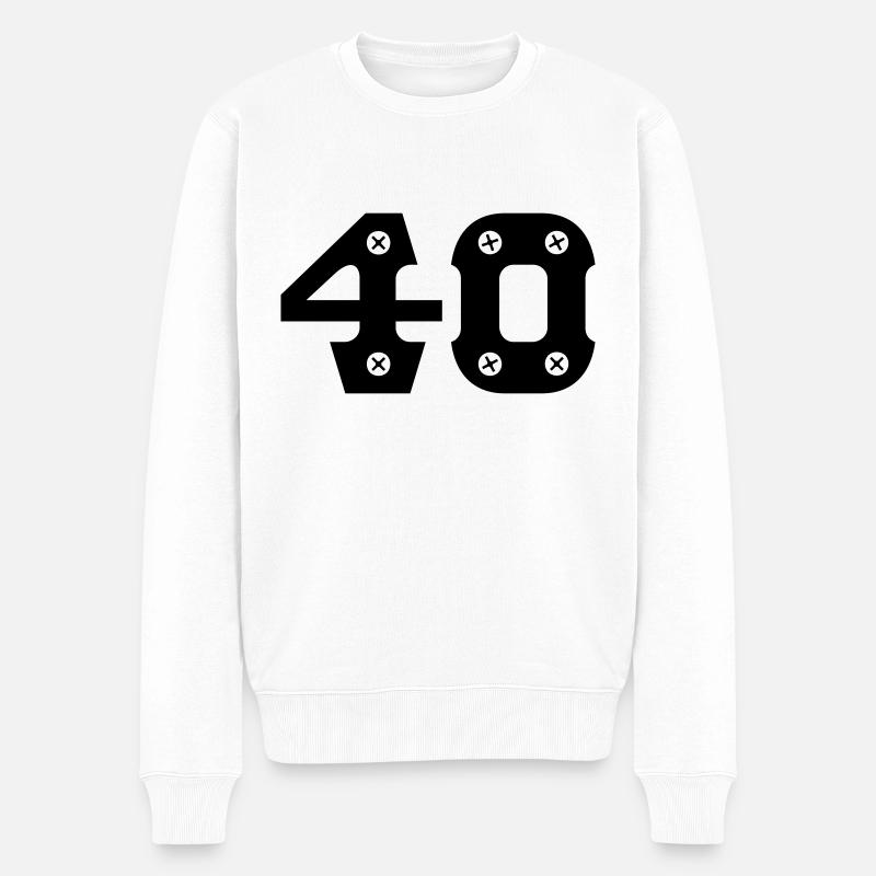 40e anniversaire - Pull Premium bio Homme - blanc