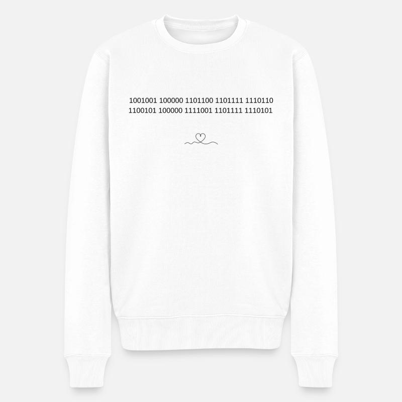 SecretLoveB2 - Pull Premium bio Homme - blanc