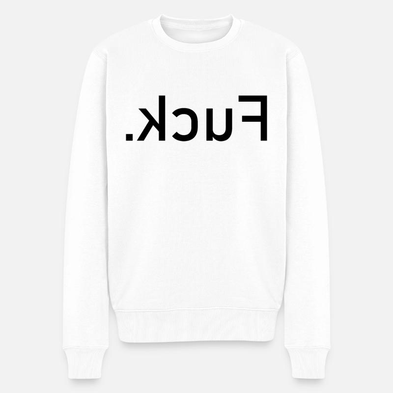 Ficken - Männer Premium Bio Pullover - Weiß