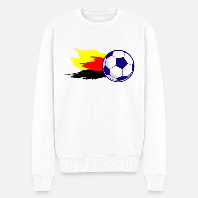 Fußball Soccer - Männer Premium Bio Pullover - Weiß