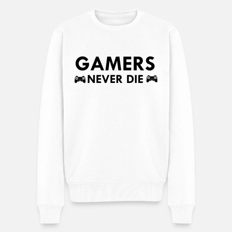 Game Gaming PC - Männer Premium Bio Pullover - Weiß