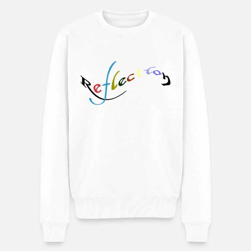 Reflection - Reflexion - Männer Premium Bio Pullover - Weiß