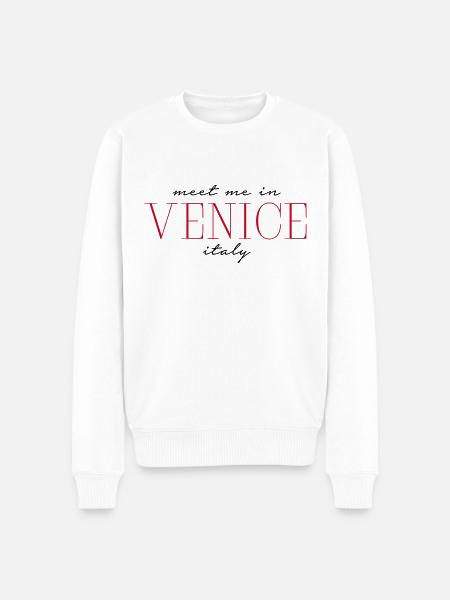 Mød mig i Venedig Venedig - Økologisk premium-sweatshirt til mænd - hvid
