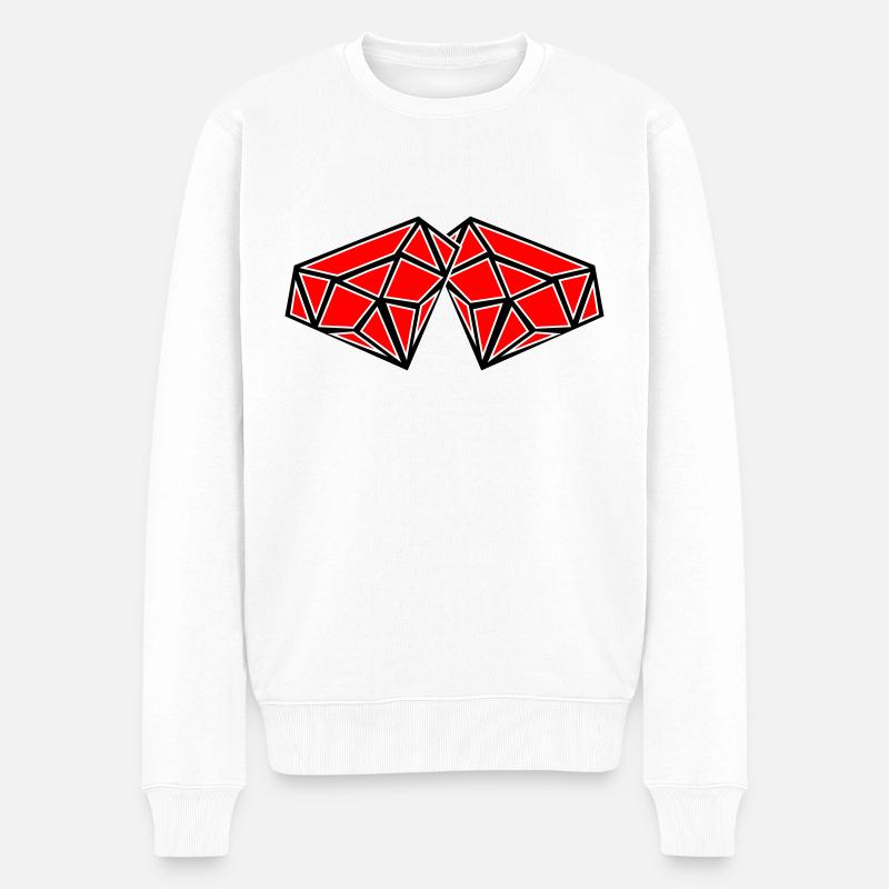 Diamants - Pull Premium bio Homme - blanc