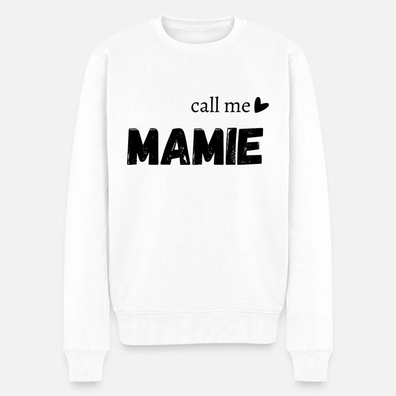 Nenn mich Oma - Männer Premium Bio Pullover - Weiß
