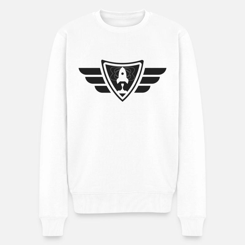 Space Adventure - Weltraum-Abenteuer - Männer Premium Bio Pullover - Weiß