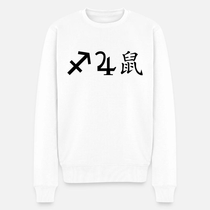 schütze jupiter ratte - Männer Premium Bio Pullover - Weiß