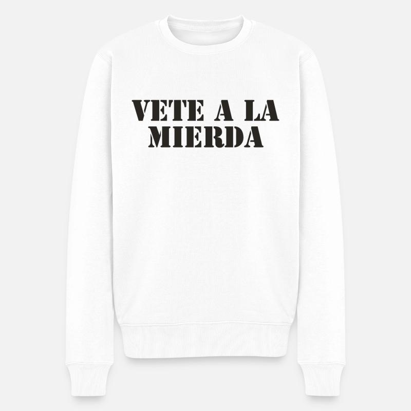 spanisch - Männer Premium Bio Pullover - Weiß