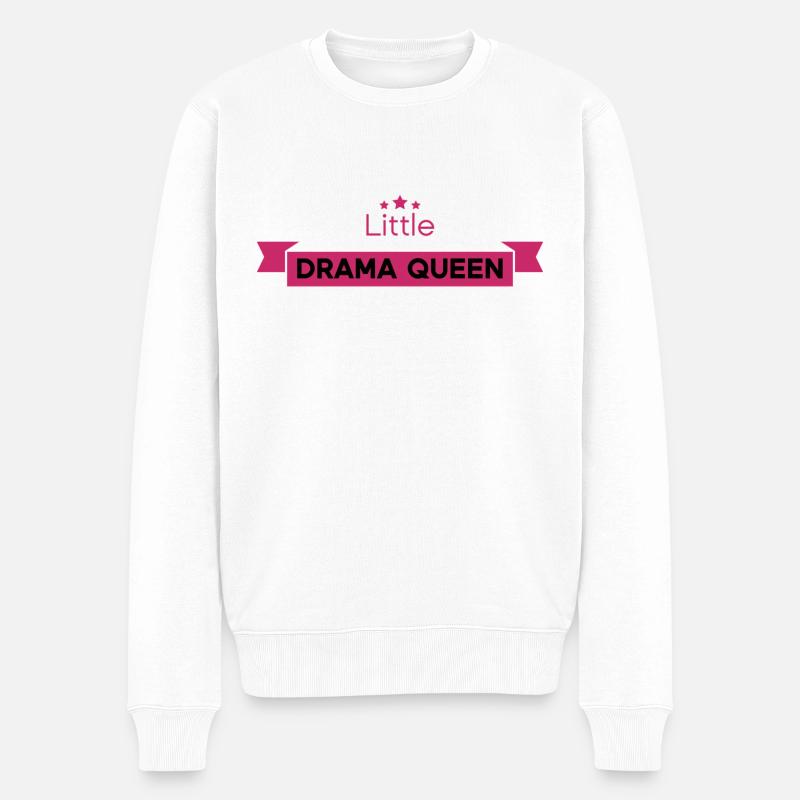 Little Drama Queen - Männer Premium Bio Pullover - Weiß