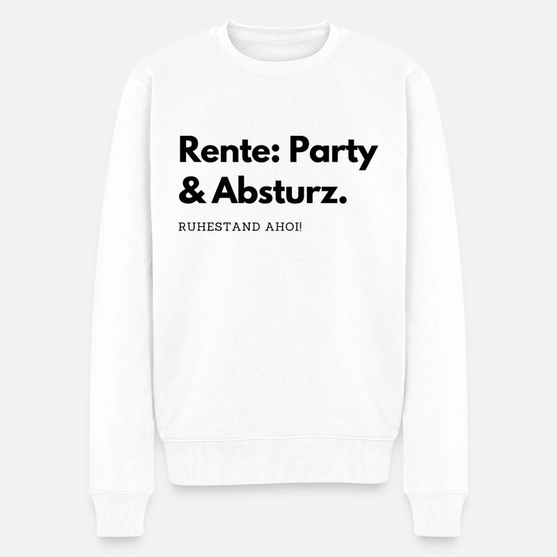 Rentner im Ruhestand - Männer Premium Bio Pullover - Weiß