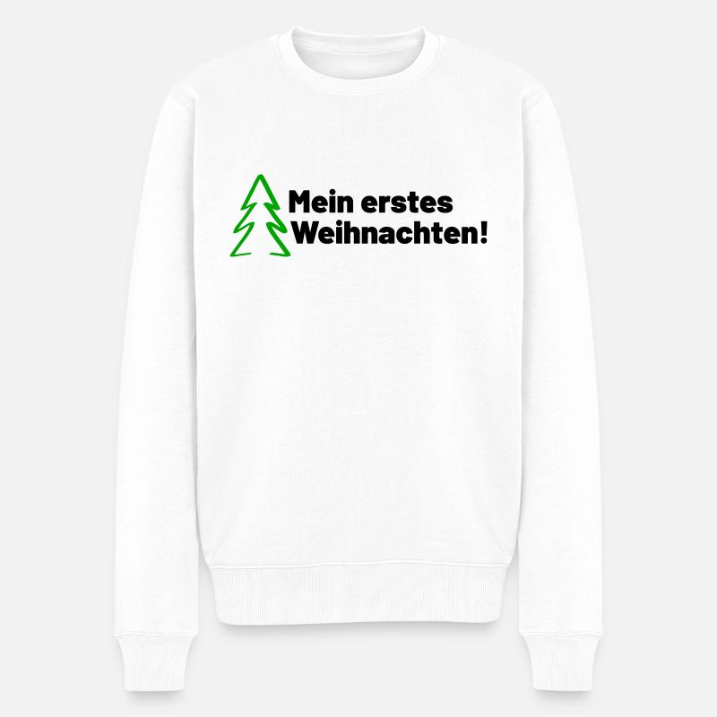 Mein erstes Weihnachten - Männer Premium Bio Pullover - Weiß