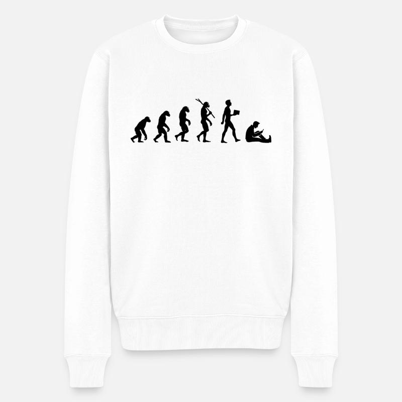 Digital Age Evolution 2024 - Men's Premium Organic Jumper - white