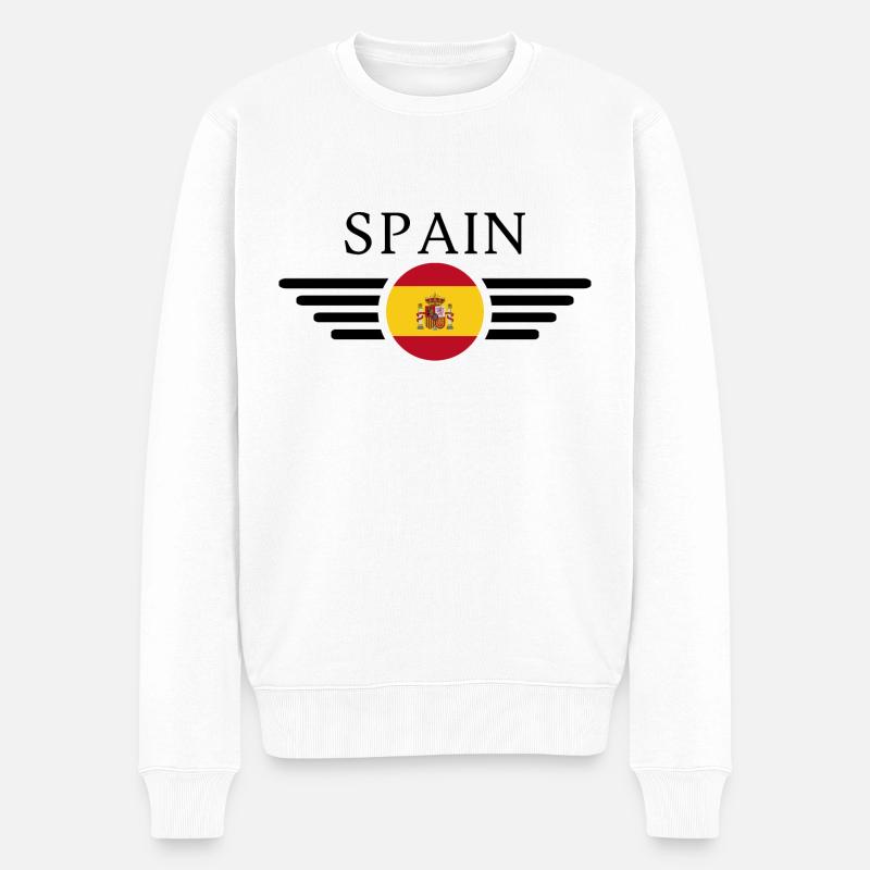 Spanien Leidenschaft T-Shirt - Männer Premium Bio Pullover - Weiß