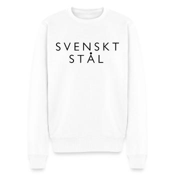 Schwedischer Stahl - Männer Premium Bio Pullover - Weiß - Vorne - Thijin (182cm)