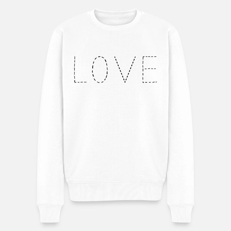 AMOUR - Pull Premium bio Homme - blanc