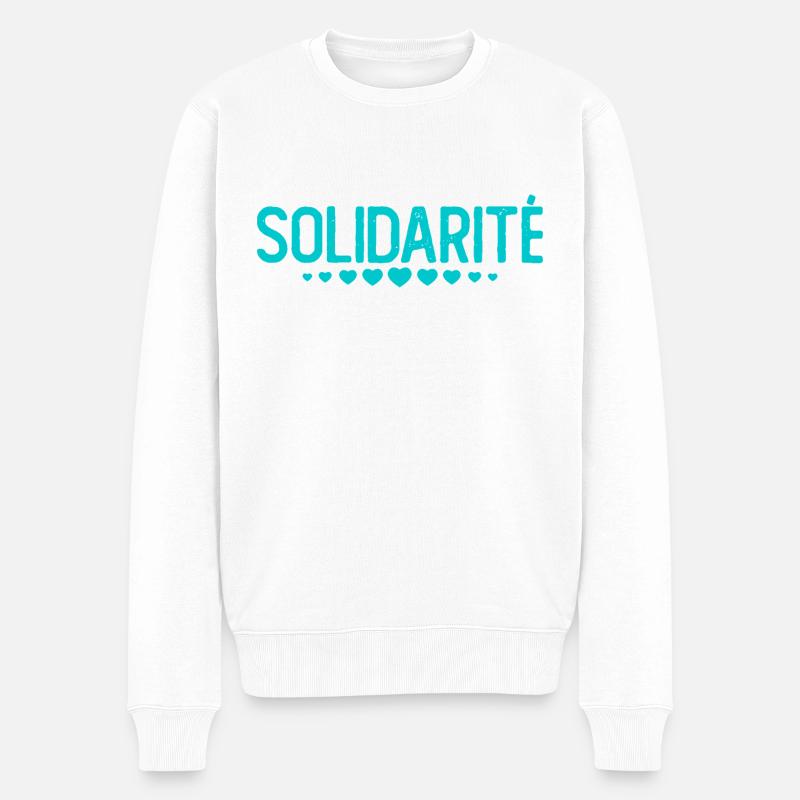 Solidarité - Pull Premium bio Homme - blanc